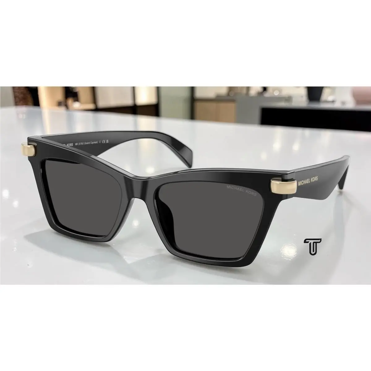 Michael Kors MK2276U 300587 Grand Cayman Black Grey 54 mm Women`s Sunglasses