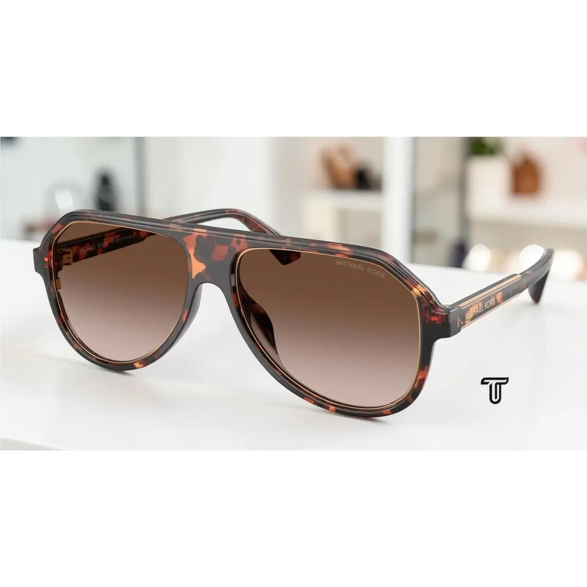 MK2281U 300613 Molokai Tortoise Smoke Gradient 59mm Mens Sunglasses by Michael Kors