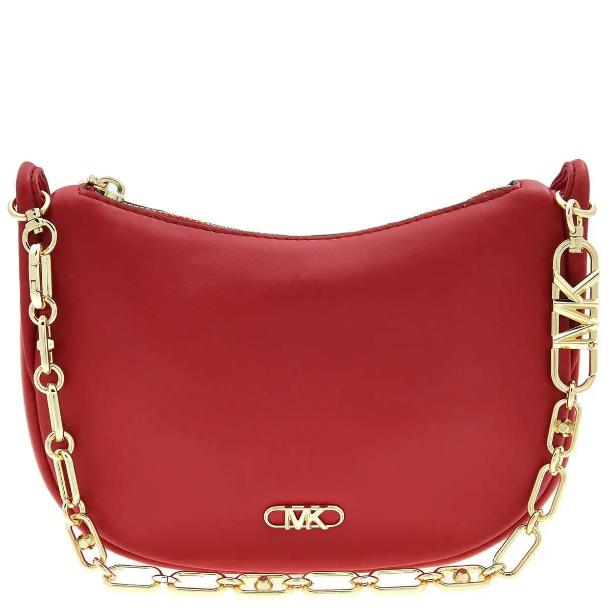 Michael Kors Small Kendall Leather Shoulder Bag 32H3G8NC1L602 - Red, Exterior: Red