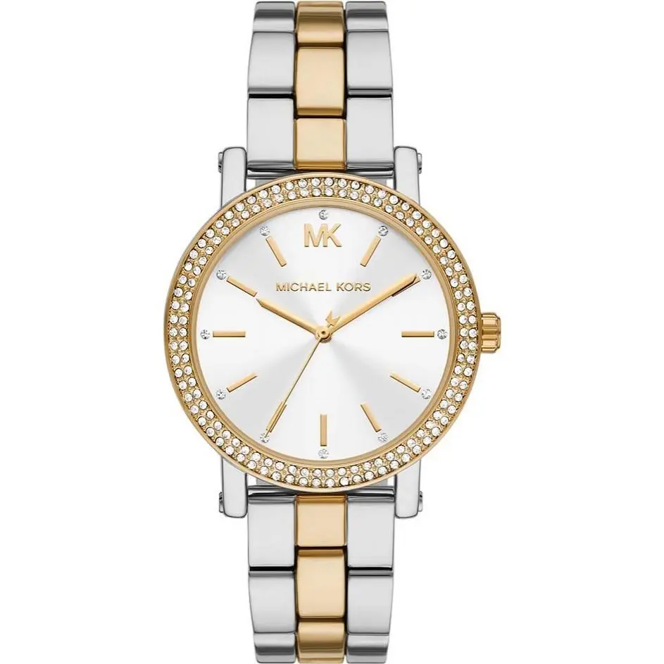 MK7550 Women`s Corey Three-hand Two-tone Stainless Steel Watch 38mm by Michael Kors
