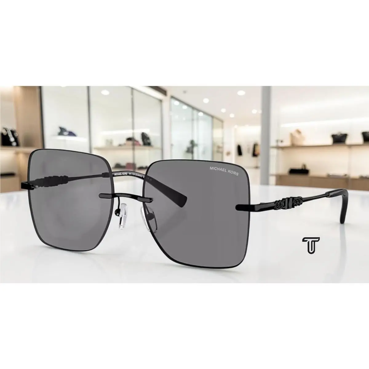 Michael Kors MK1150 1005 1 Qubec Grey Back Mirror Grey 55 mm Women`s Sunglasses