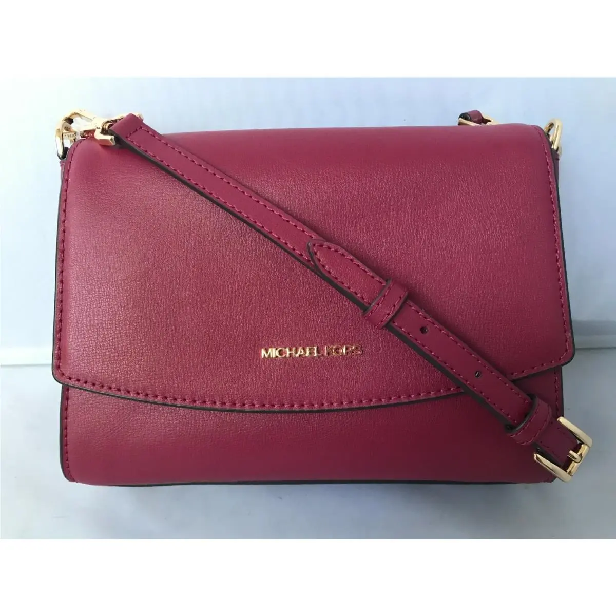 Women`s Crossbody Bag Ellis Medium Flap Messenger Leather by Michael Kors