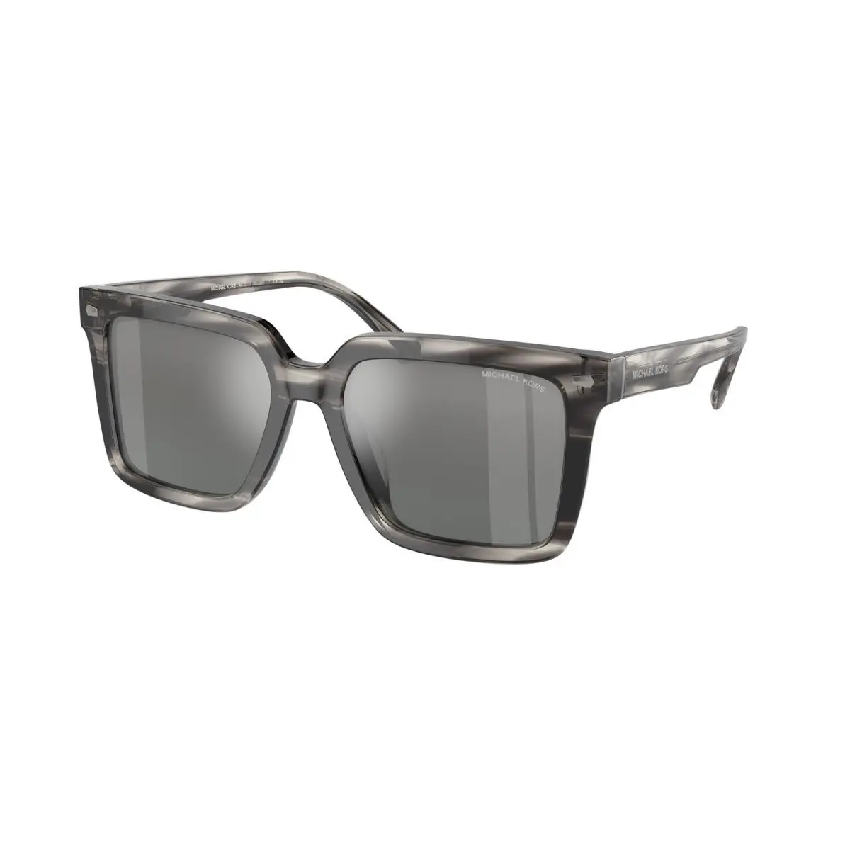 MK 2217 U Abruzzo Black Horn Grey Mirror 396688 Size 55 Sunglasses by Michael Kors