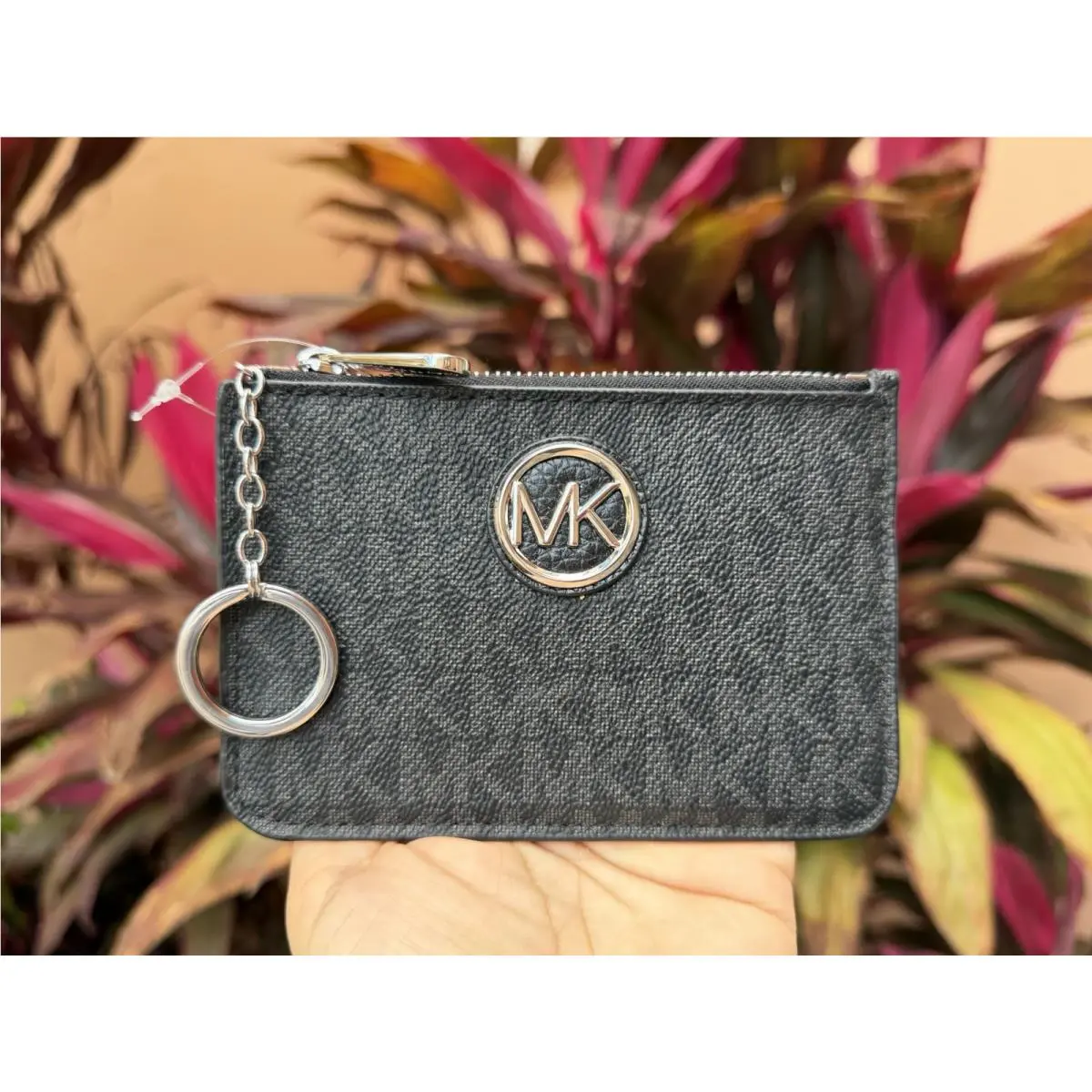 Jet Set Fulton SM Coin Pouch ID Key Holder Wallet MK Black by Michael Kors
