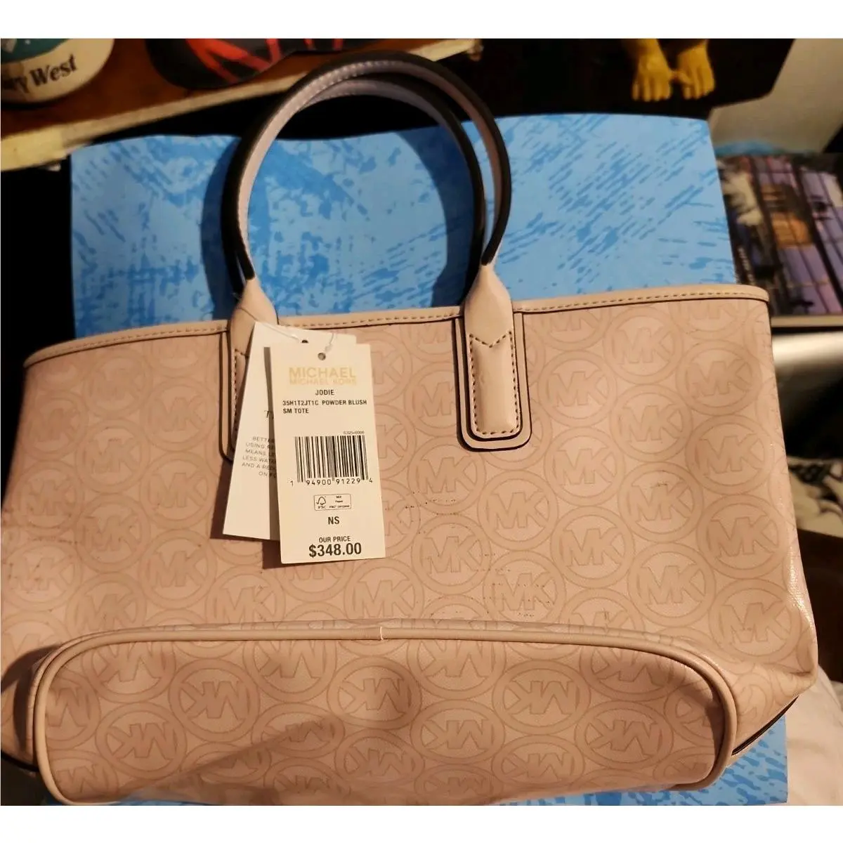MK Jodie Powder Blush Small Tote Bag by Michael Kors