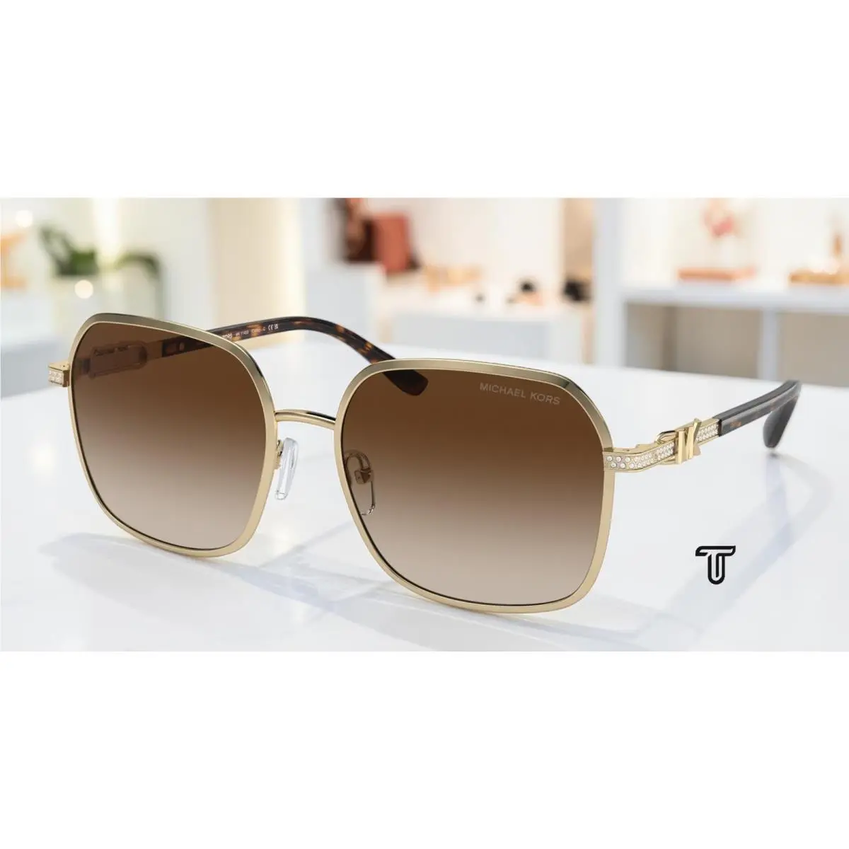 MK1145B 101413 Cadiz Gold Brown Gradient 58 mm Women`s Sunglasses by Michael Kors