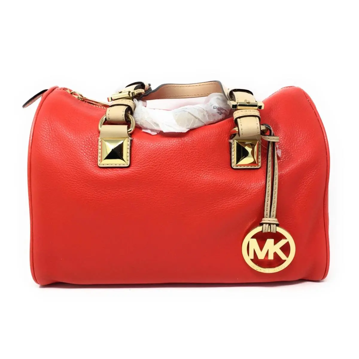 Michael Kors Grayson Medium Leather Satchel: Mandarin Orange