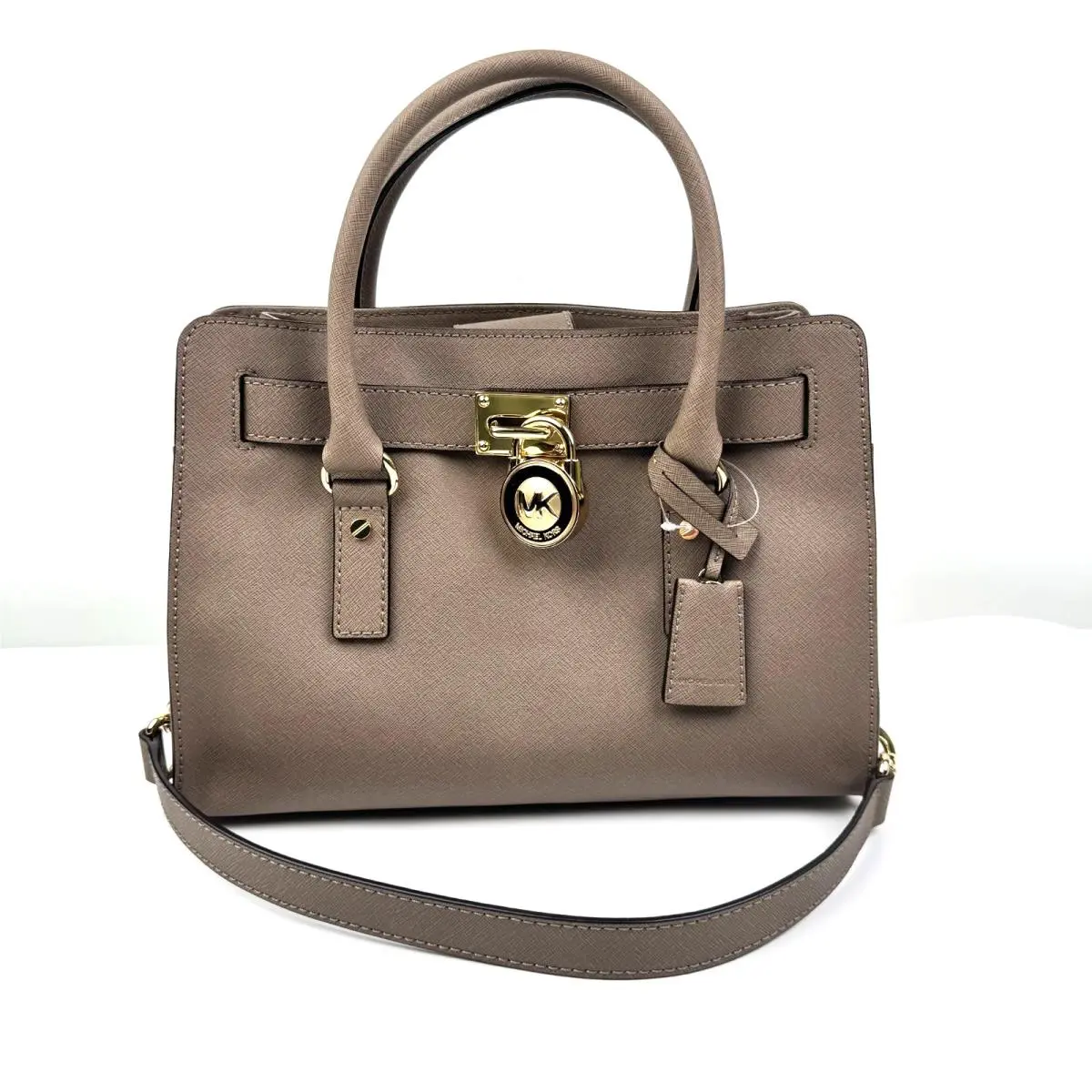 Jet Set Crossbody Taupe Leather Gold Hardware with Dust Bag by Michael Kors