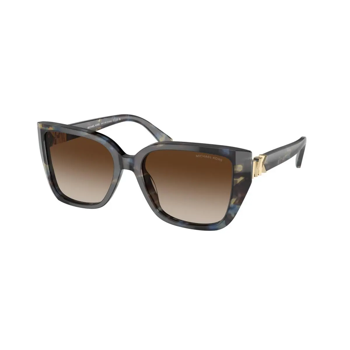 Michael Kors MK 2199 Acadia Bright Blue Tortoise Br 395213 Size 55 Sunglasses