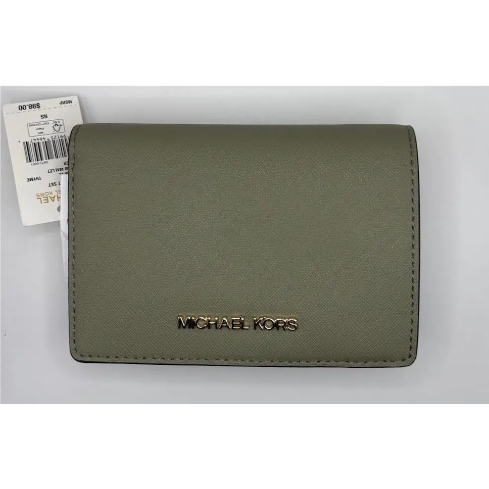 Women’s Thyme Medium Slim Leather Wallet Bin1 by Michael Kors