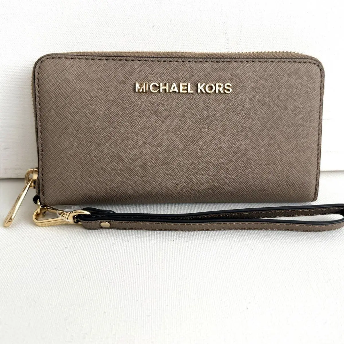 Jet Set Dark Dune Large Multi Functional Wallet Wristlet by Michael Kors