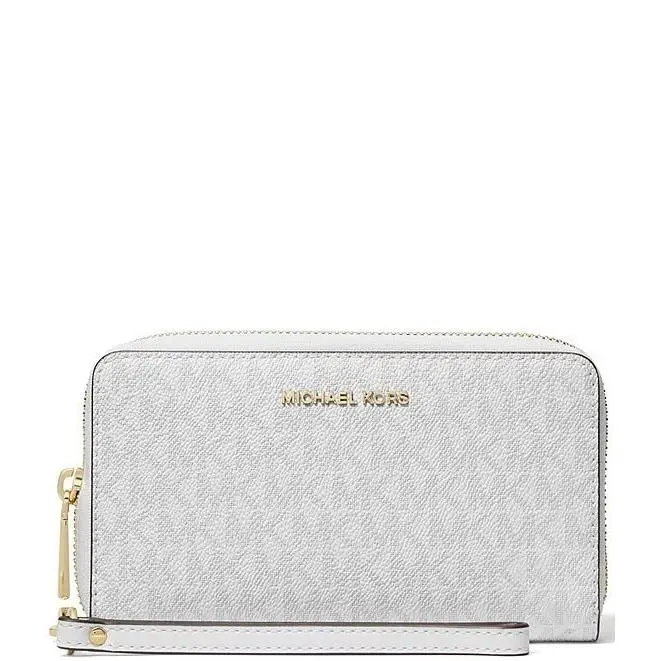 Optic Aluminum Jet Set LG Flat MF Phone Case Wallet Wristlet by Michael Kors