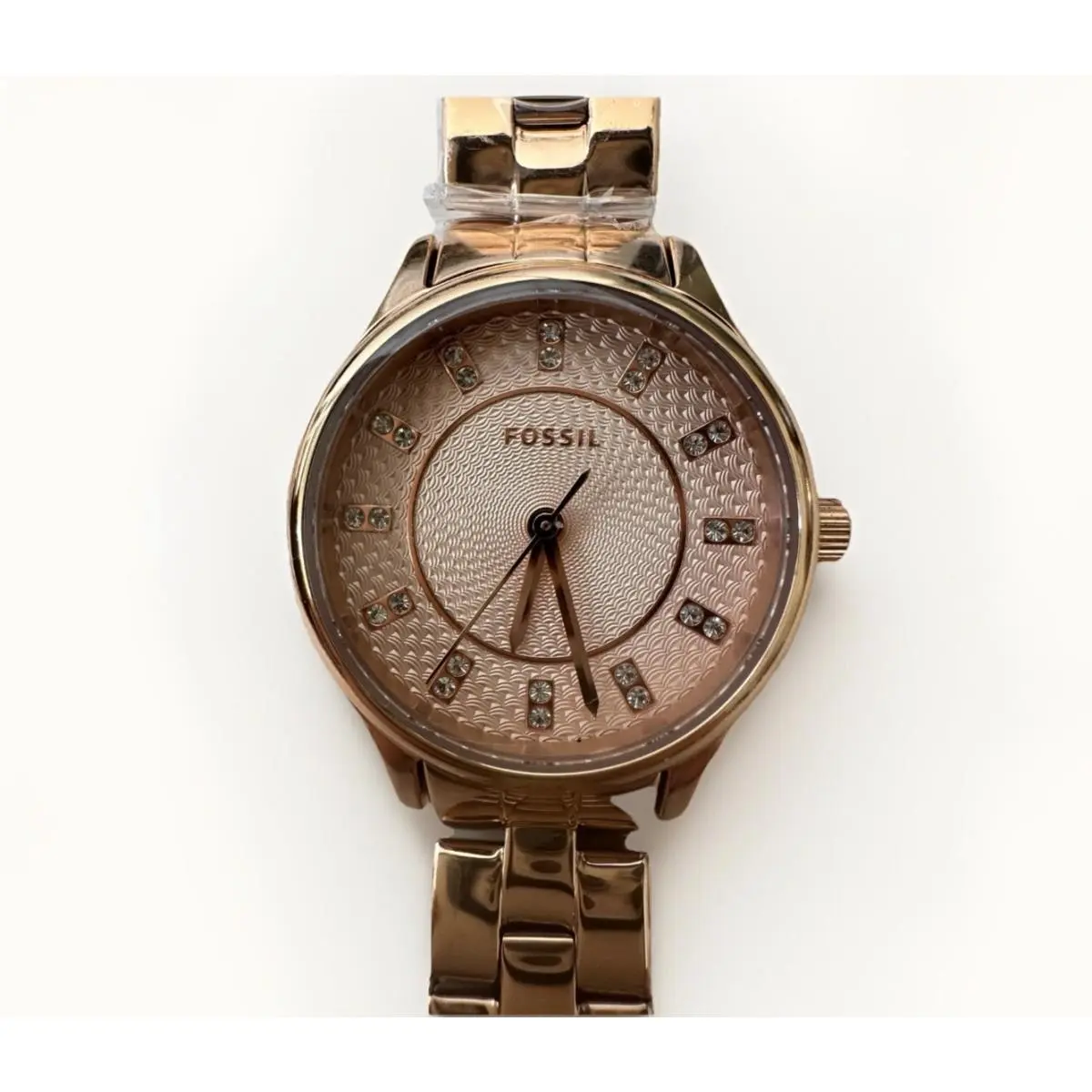 Modern Sophisticate 3 Hand Rose-gold Tone Stainless Steel Watch BQ1571 by Fossil