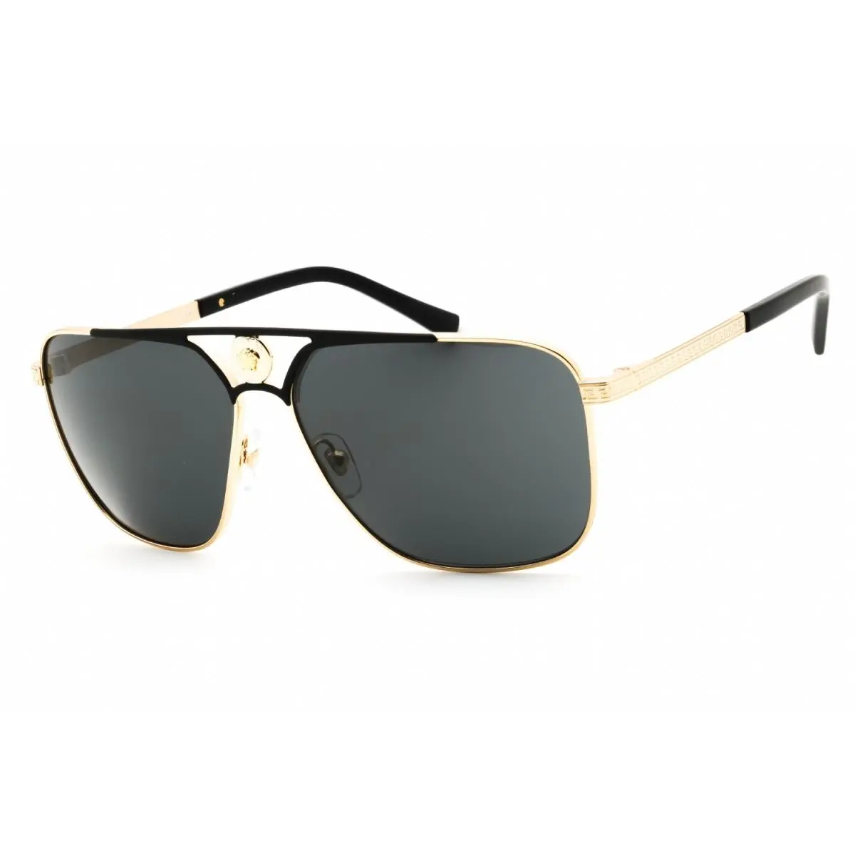 VE2238 143687 Sunglasses Gold Frame Dark Grey Lenses 61mm by Versace
