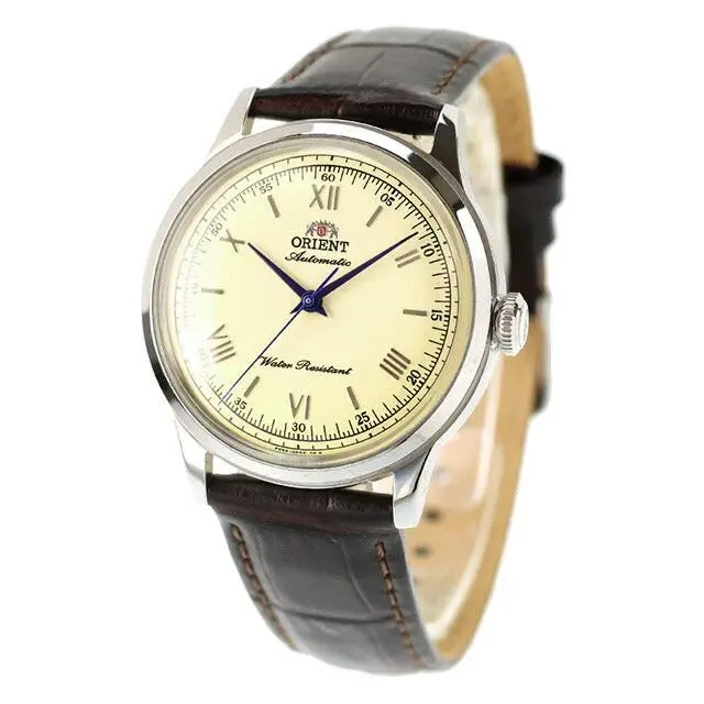 Bambino Automatic Beige Dial RN-BB0003Y Leather Band Men`s Watch by Orient