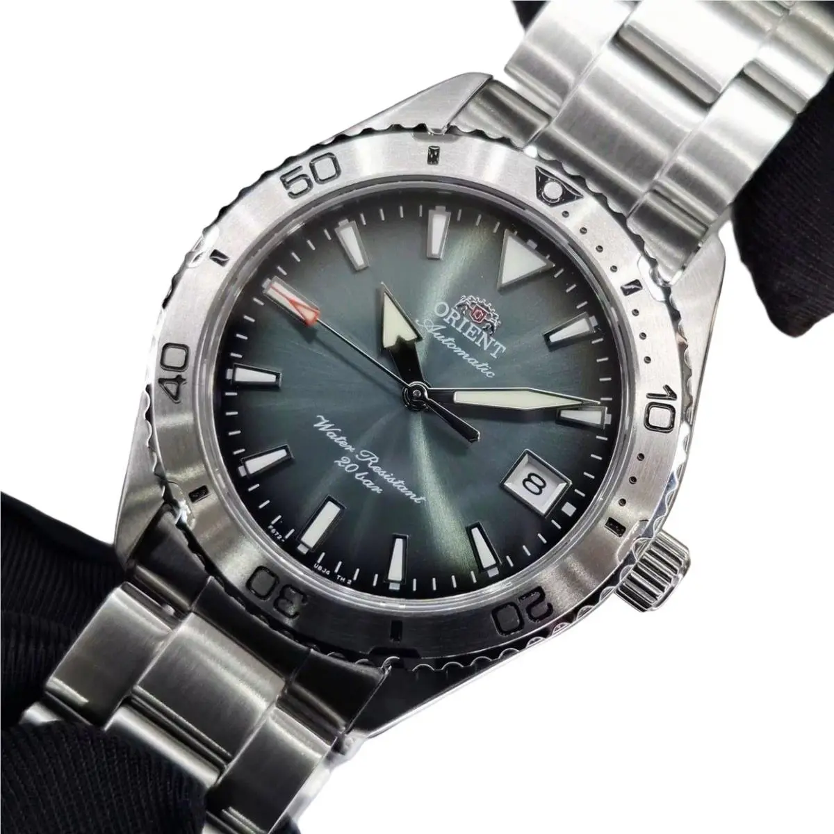 Mako 40 Automatic Sapphire Green Dial Men`s Watch RN-AC0Q13E by Orient