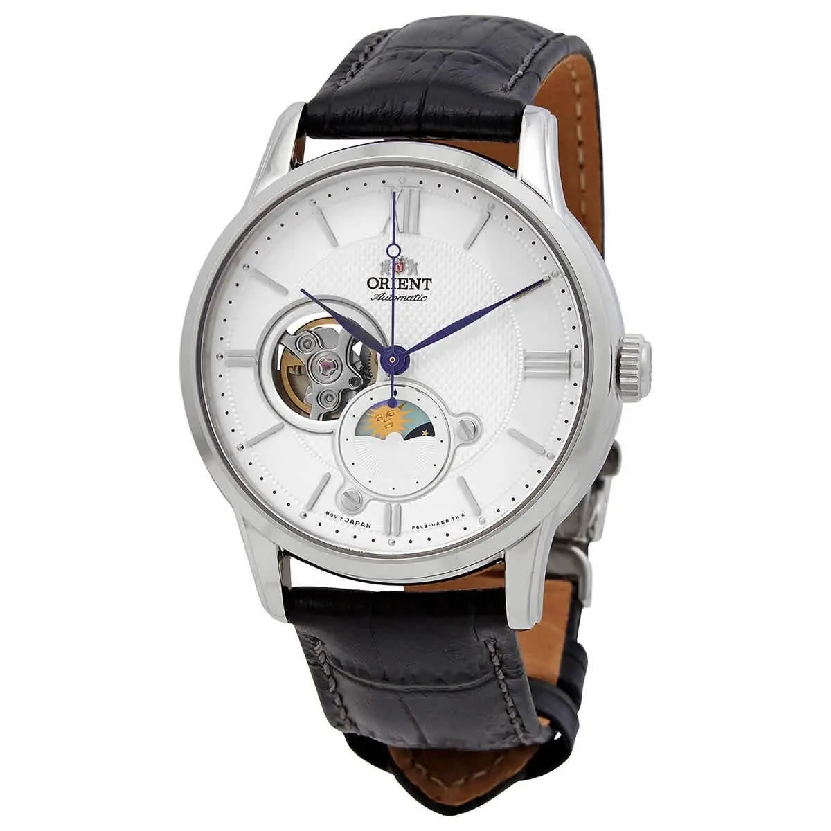 Sun and Moon Automatic Silver Dial Men`s Watch RA-AS0011S10B by Orient