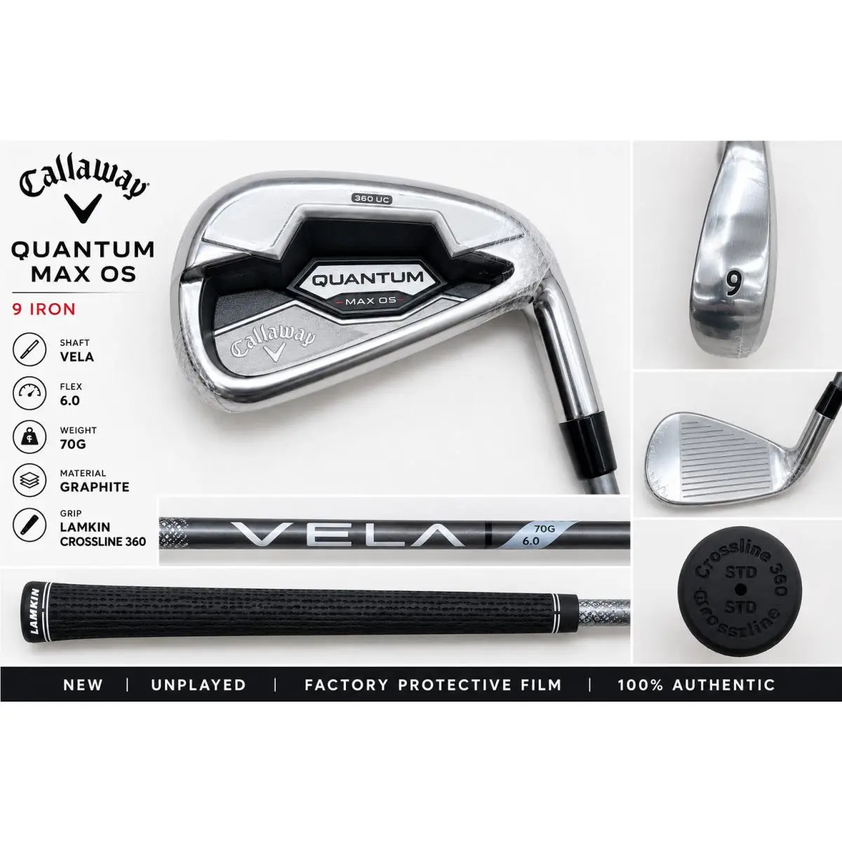 Callaway Quantum Max OS 9 Iron Vela 70G 6.0 Shaft Right Hand