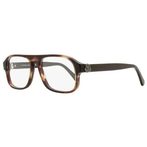 Rectangular Eyeglasses ML5198 062 Brown Horn 54mm by Moncler