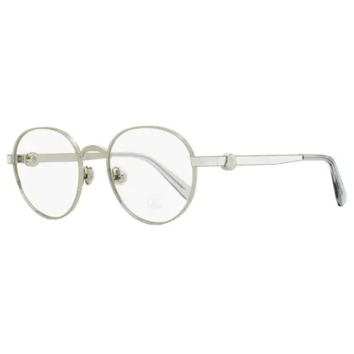 Round Eyeglasses ML5179 016 Palladium/clear 51mm by Moncler