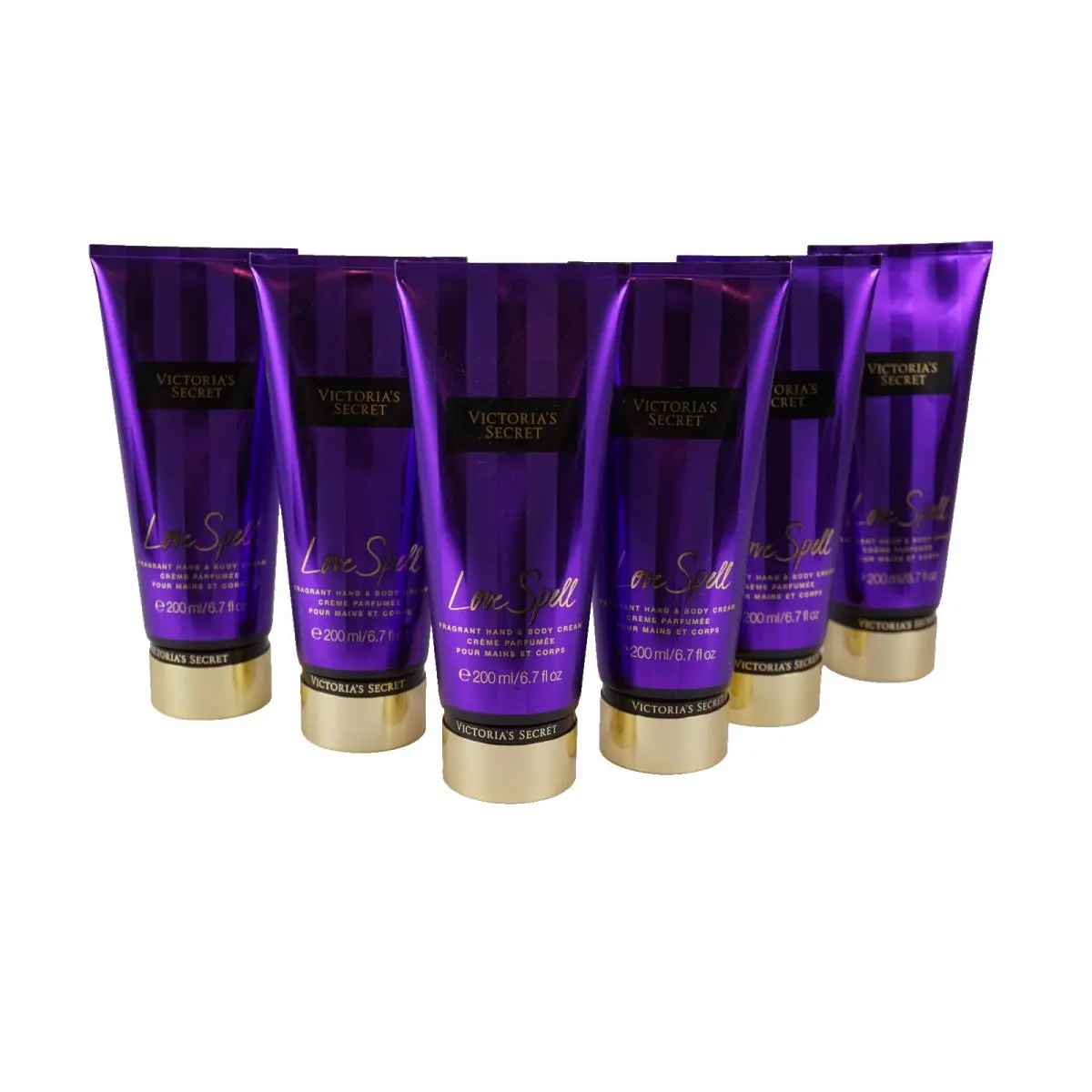 6 Victoria`s Secret Love Spell Fragranthand Body Cream 6.7 OZ