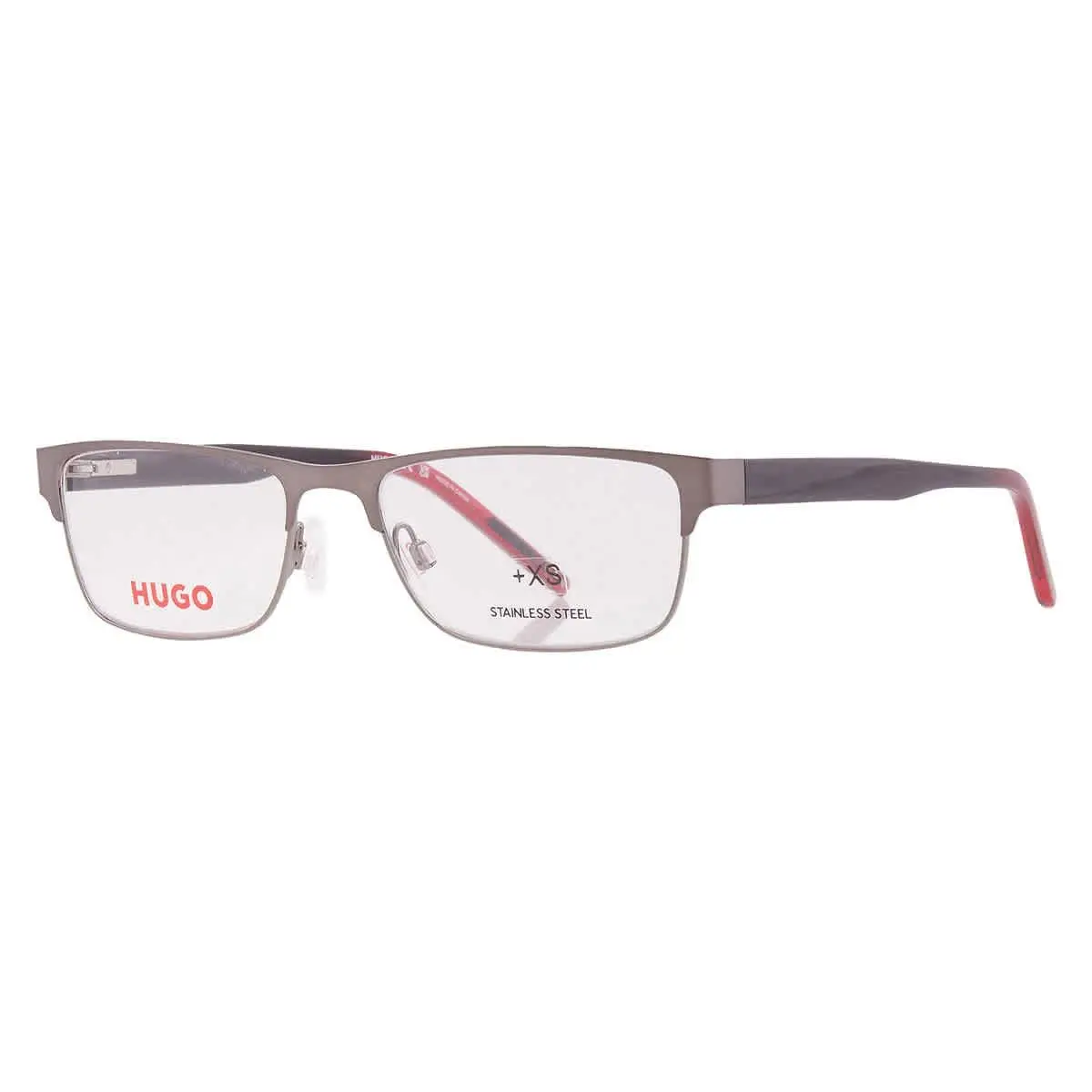 Demo Rectangular Men`s Eyeglasses HG 1263 0PTA 55 HG 1263 0PTA 55 by Hugo Boss