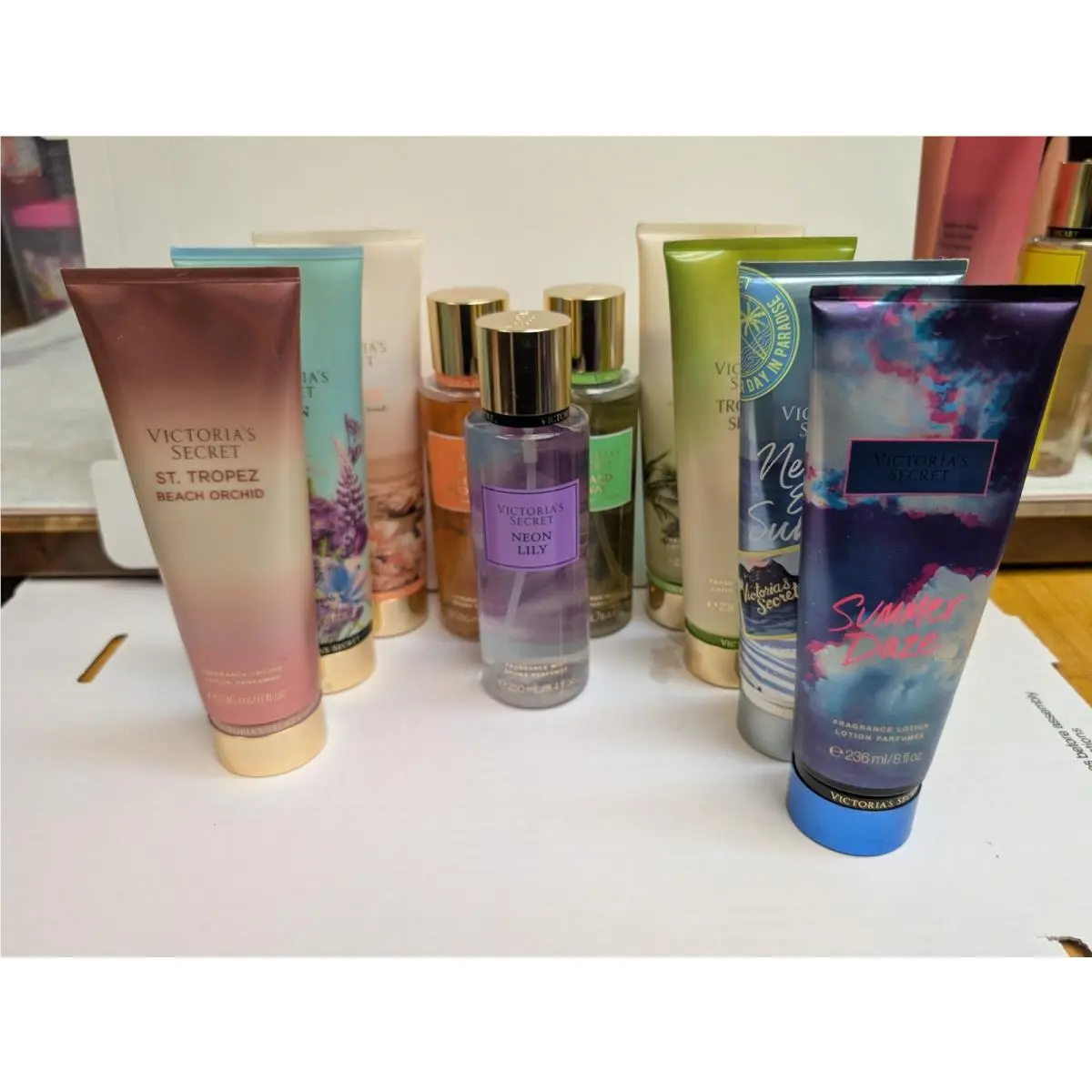 Victoria`s Secret Body Mist Lotion Sprays Lot Retired Lot Of 10 Hot Florals Neon by Victoria's Secret