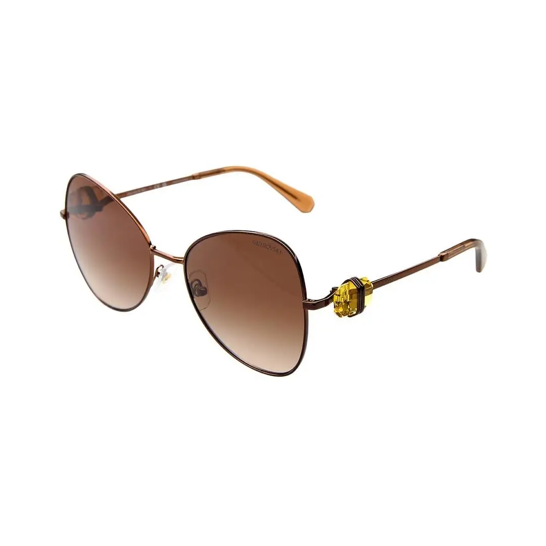 Swarovski Women`s Sk700257-Y 57Mm Sunglasses Women`s Brown