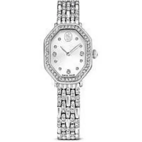 Swarovski Dextera Octagon Watch Bracelet - Silver Tone Stainless Steel 5698690 - Dial: Silver, Band: Silver, Bezel: Silver