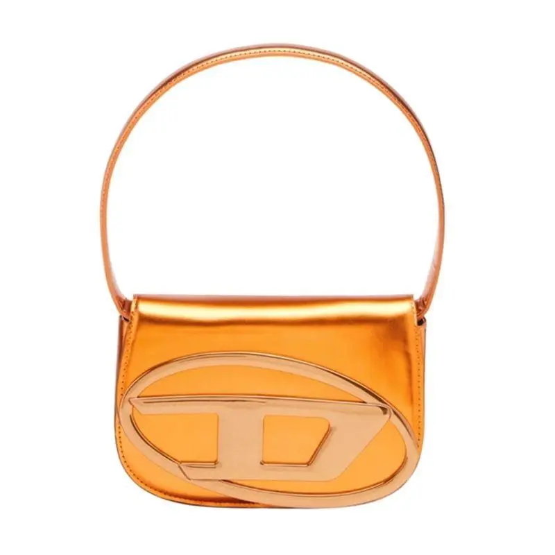 Orange 1DR Iconic Shoulder Bag in Mirrored Leather - with Defects by Diesel