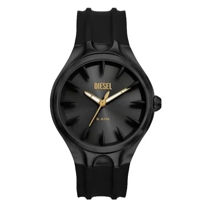 Streamline DZ2217 Black Dial Two Piece Silicone Strap 44MM Mens Watch by Diesel