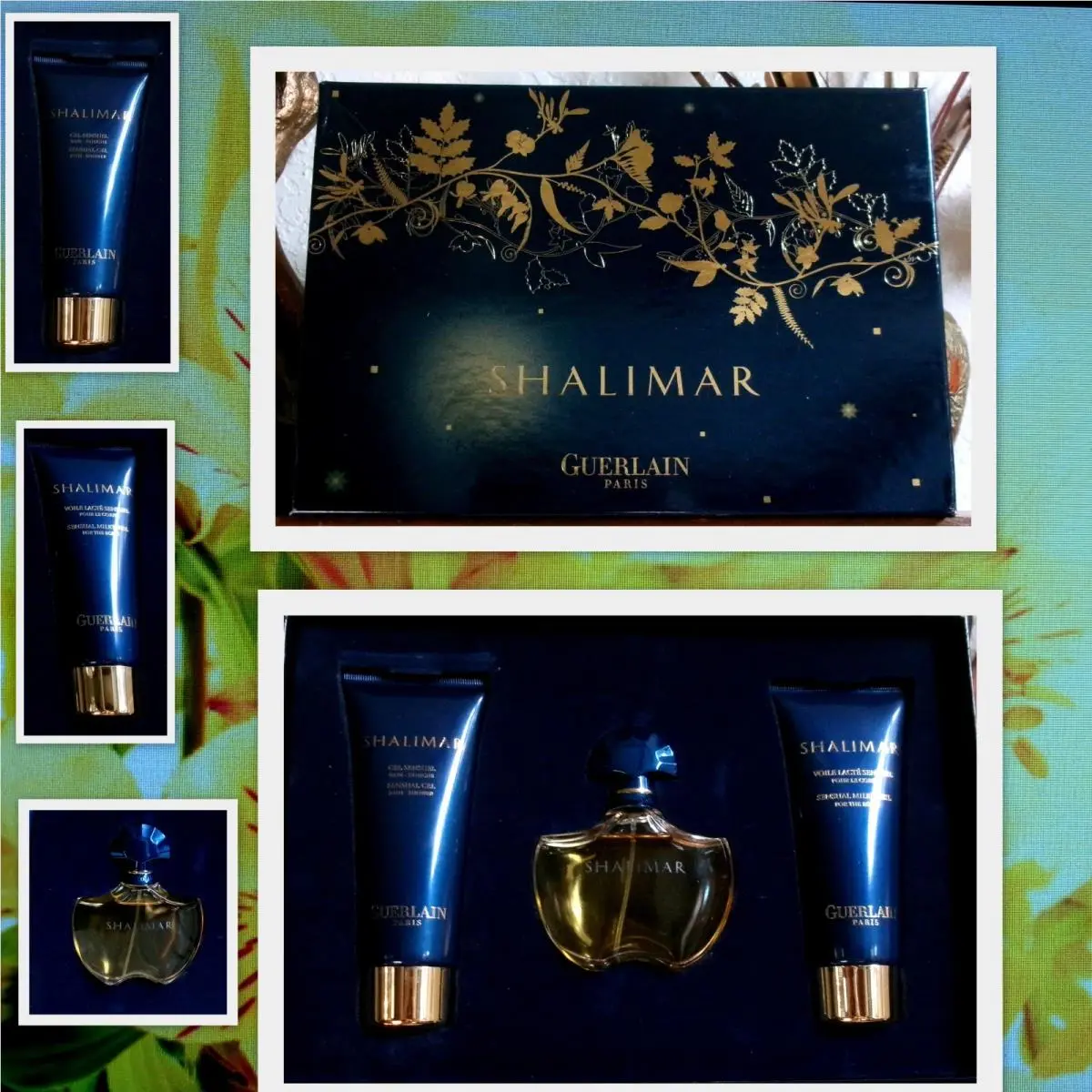 Shalimar 3PC Set Parfum 1.7oz + Body Lotion/shower Gel 3.4oz-NEW Boxed by Guerlain