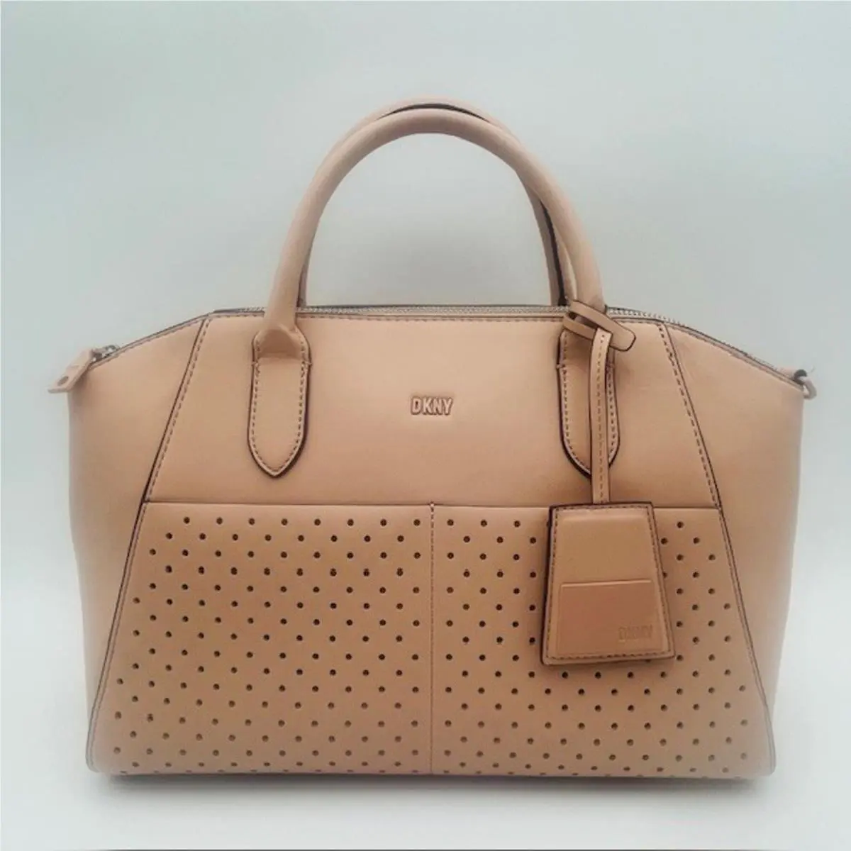 Dkny Peach Peyton Satchel Zip Top Closure W/o Shoulder Strap