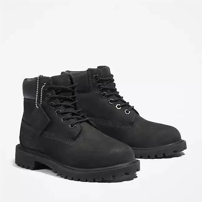6 Inch Premium Combat Boot in Black Leather Men`s by Timberland