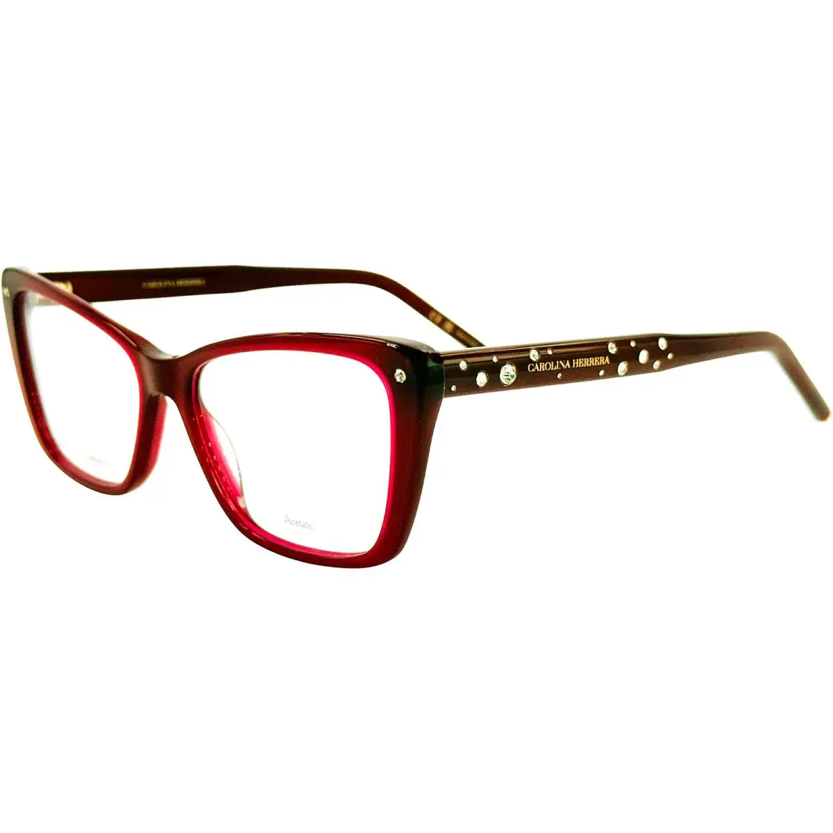 Carolina Herrera HER0149 Womens Plastic Eyeglass Frame Lhf Burgundy 53-15