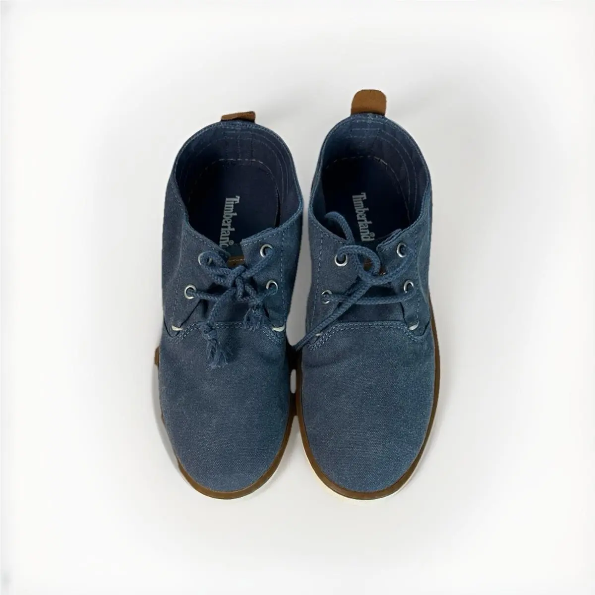 Timberlad Men`s Hookset Low Lace Sneaker Dack Blue Canvas Size 7 by Timberland