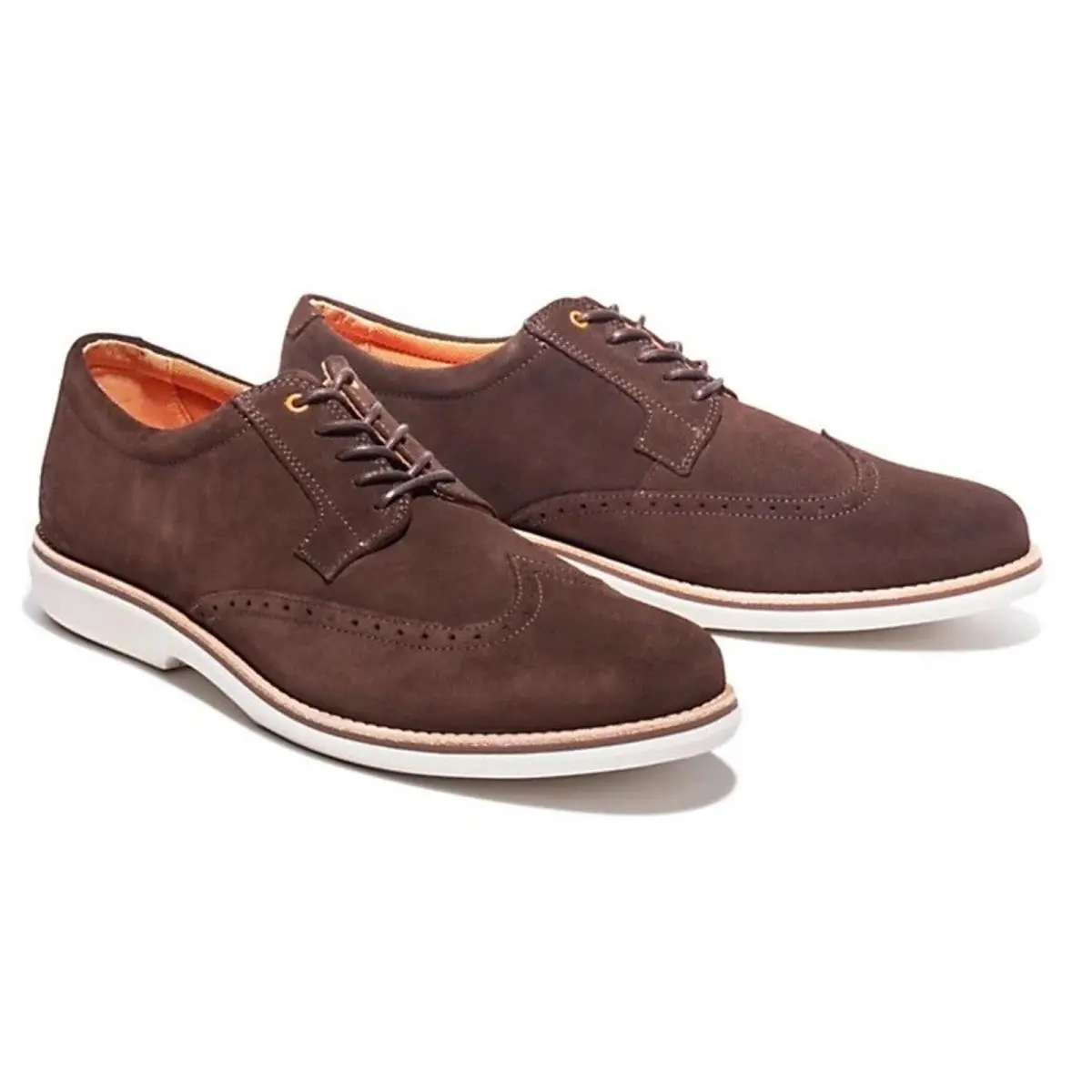 Men`s City Groove Brogue Dark Chocolate Suede Oxford Shoes 9 M by Timberland