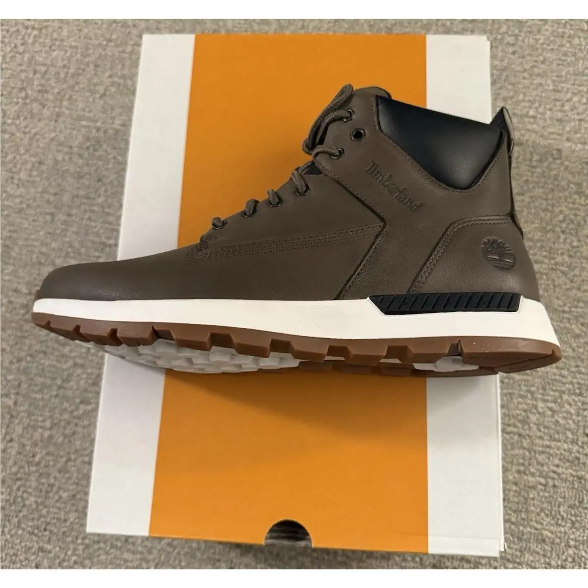 Timberland Killington Trekker Mid Lace Sneaker Brown Leather Hiking Boot Men 9.5