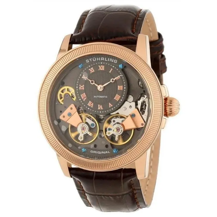 Stuhrling Gemini II Automatic Dual Balance Wheel Men`s Watch 40 Jewels by Stührling