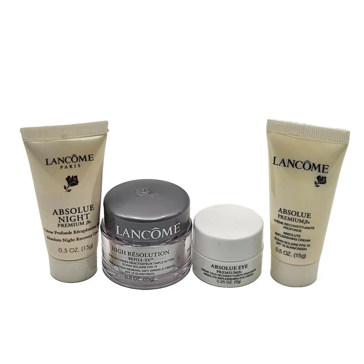 Lancome High Resolution Refill 3x Anti Wrinkle Cream Spf 15 - .5 oz + 3 Others by Lancôme