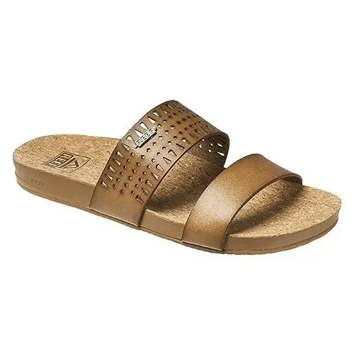 Women`s Cushion Vista Perf Slide Sandal Coffee 6 Coffee by Reef