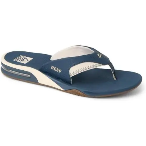 Men`s  Fanning High Arch Support Flip Flop Sandal CJ9043 Navy/oat by Reef