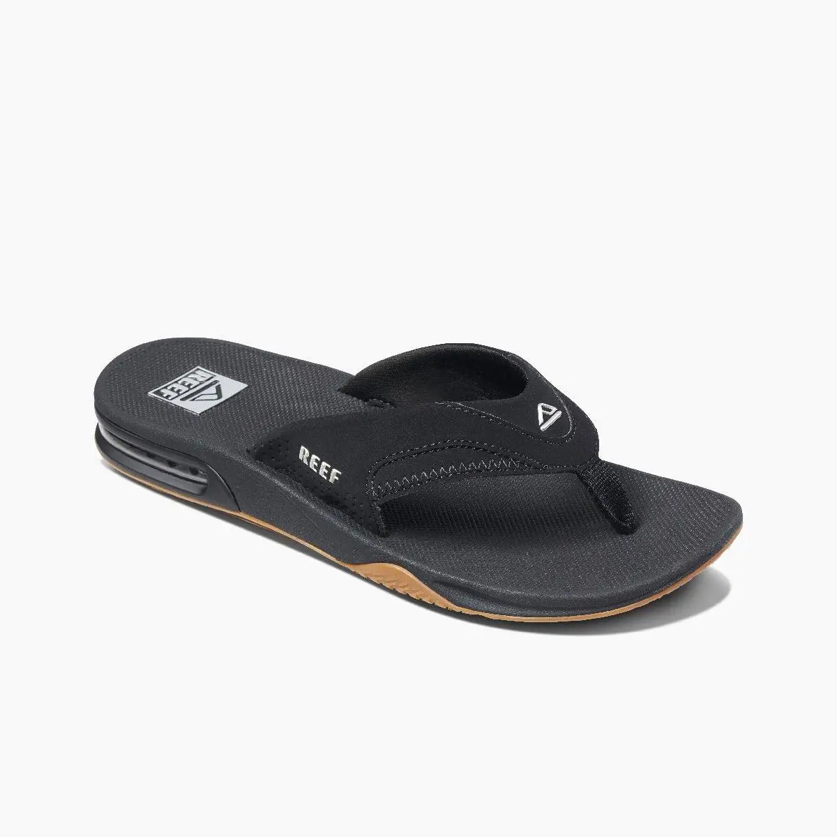 Men`s Fanning Flip Flop Black - RF002026BLS Black/silver by Reef
