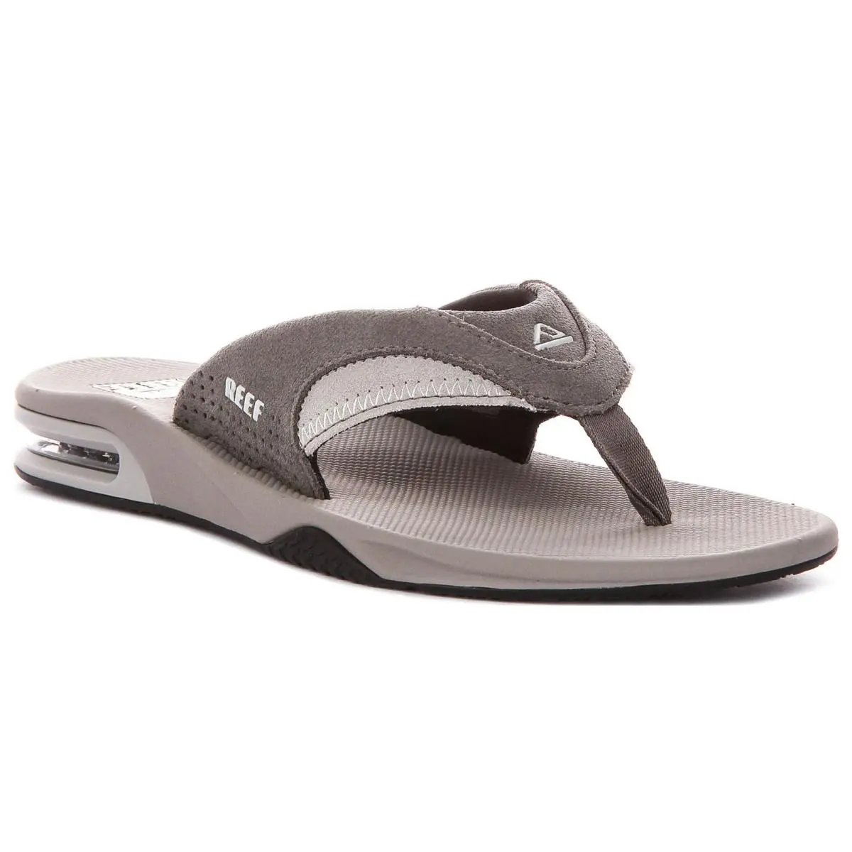 Fanning Contrast Logo Flip Flop Mens Sandals In Grey US 8 - 13 Grey by Reef