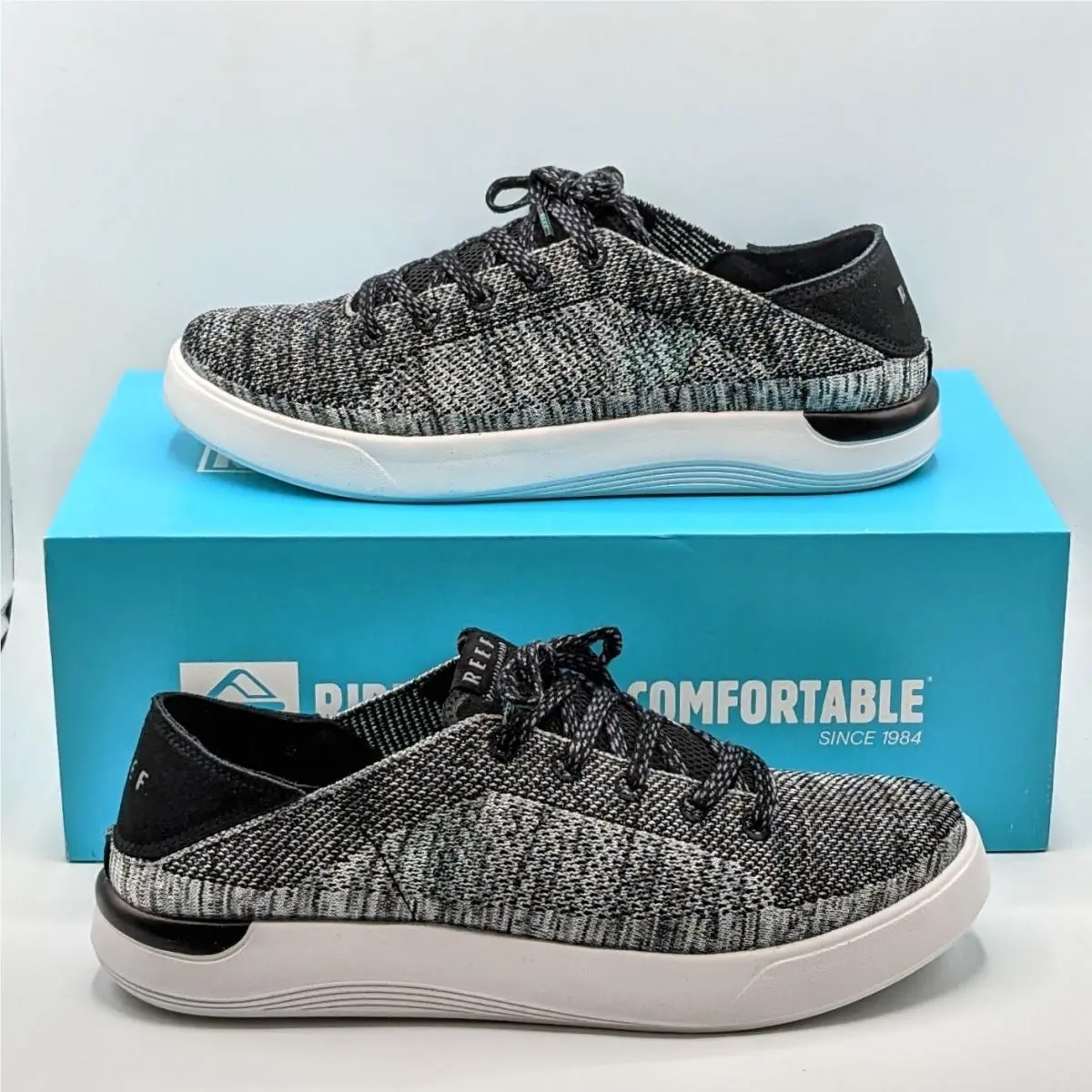 “swellsoul Neptune” Men’s Casual Ultra Comfortable Deck Shoes Charcoal by Reef