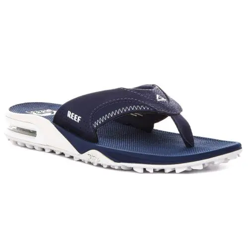 Fanning Pregame T-post Flip Flop Mens Sandals In Navy White US 8 - 13 Navy White by Reef