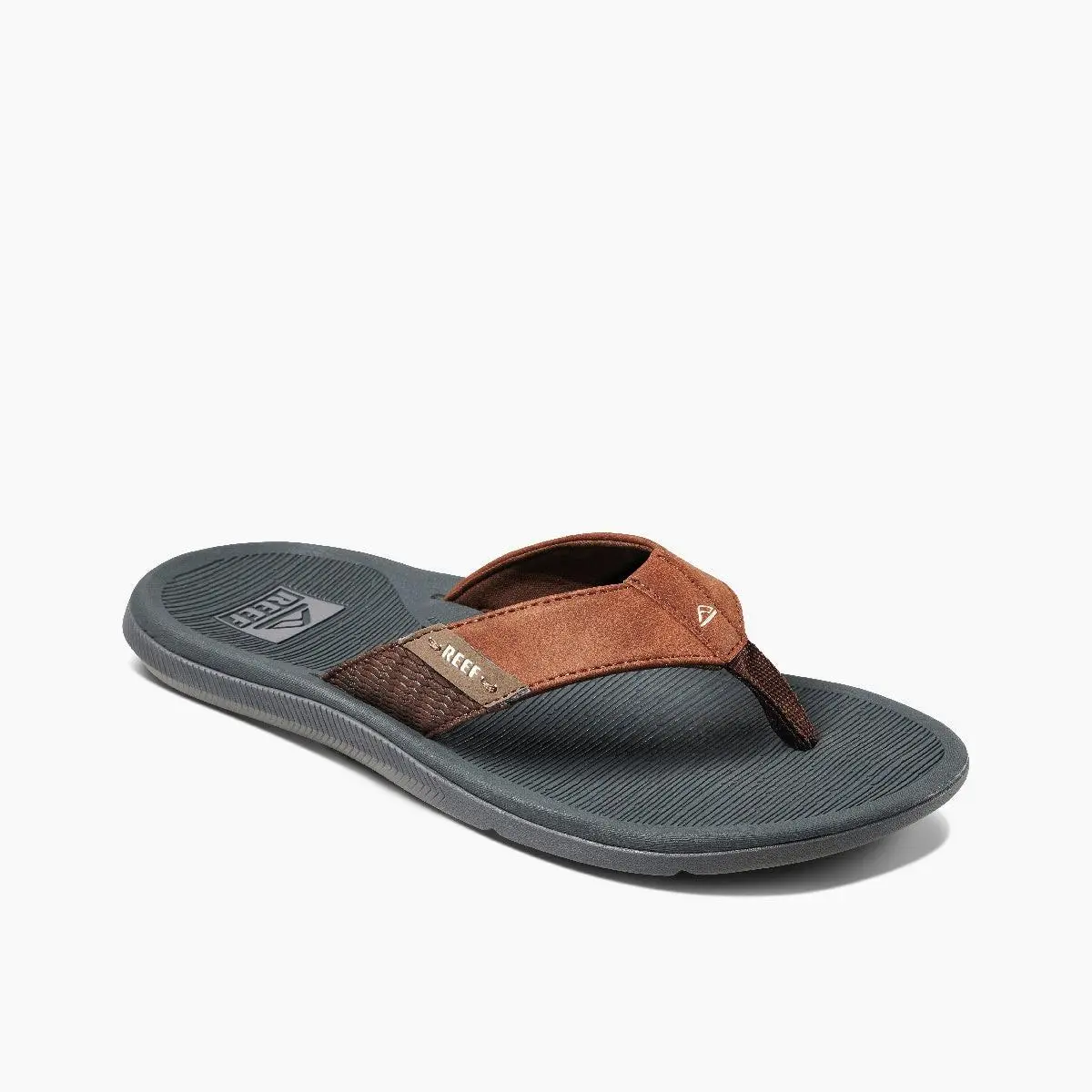 Santa Ana Men`s Sandals Grey/tan - 7 Medium by Reef