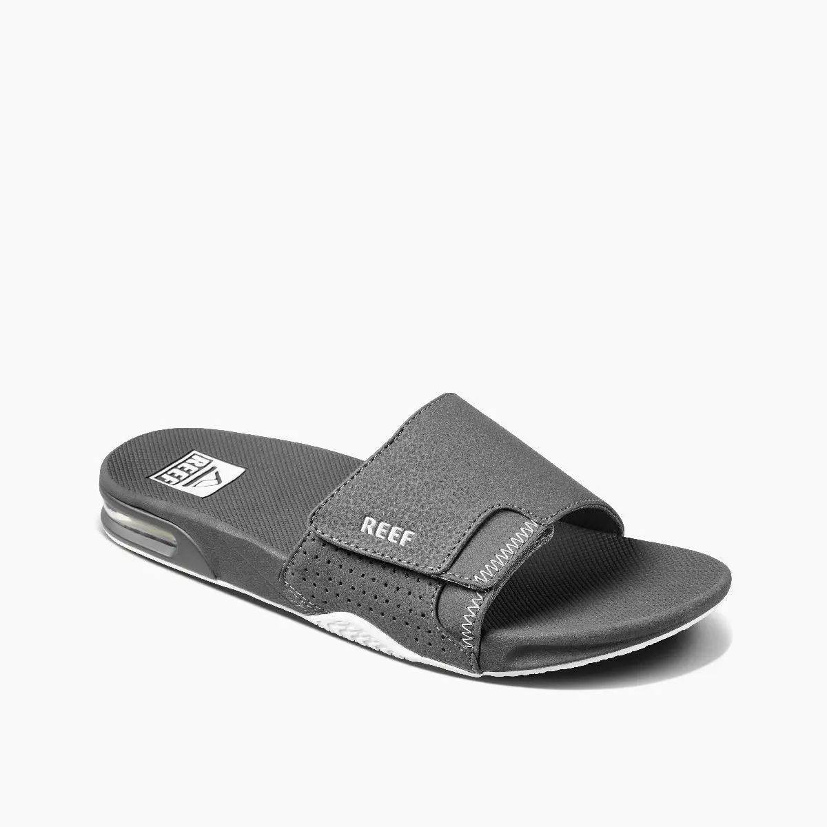 Fanning Slide Men`s Comfort Sandals Shadow - 7 Medium by Reef