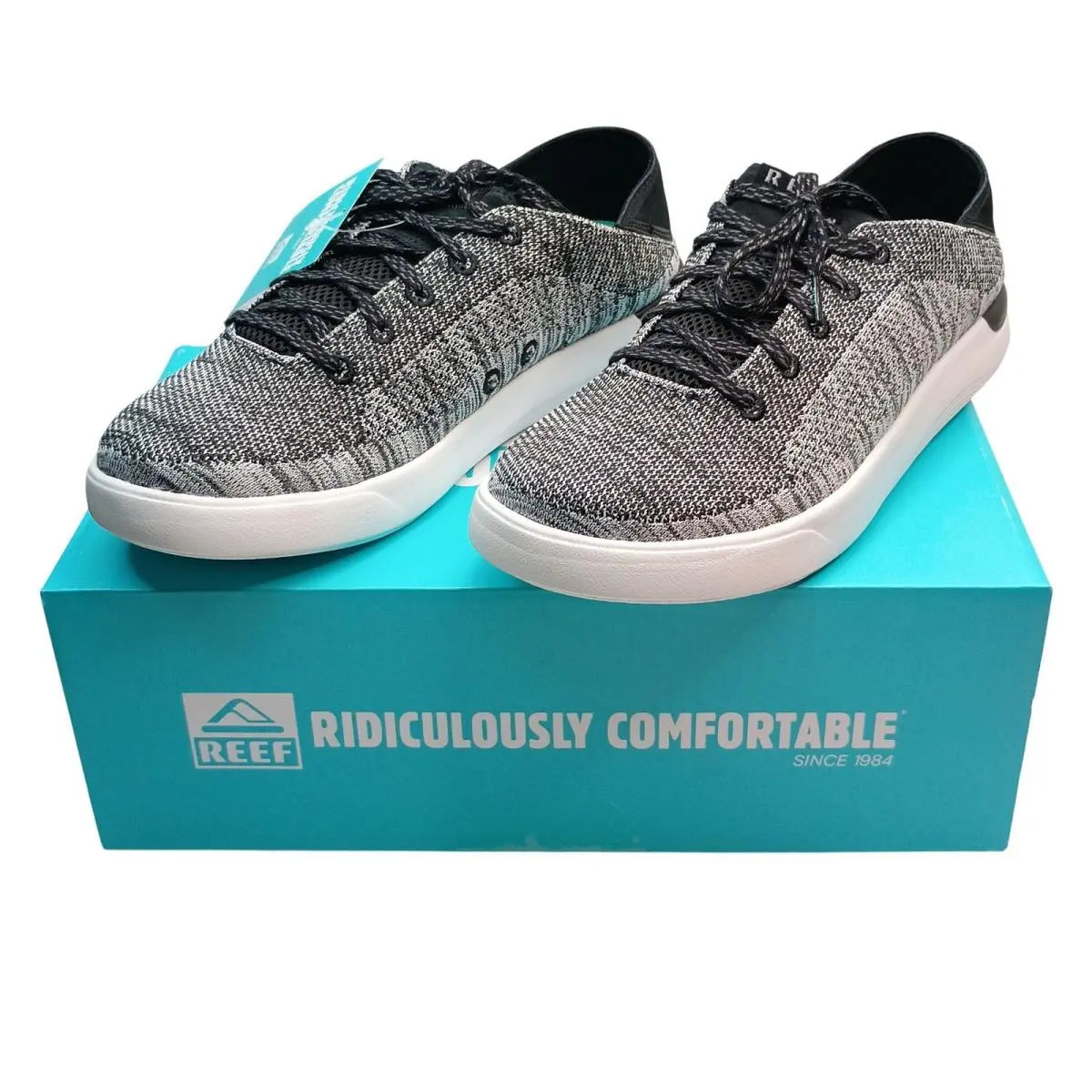 Swellsole Neptune Men Size 11.5 Charcoal Knit Sneakers CJ6016 by Reef