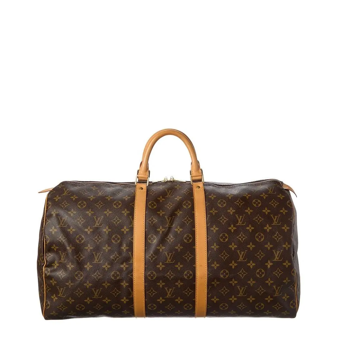 Brown Monogram Coated Canvas Keepall 55 Pre-loved Ns by Louis Vuitton